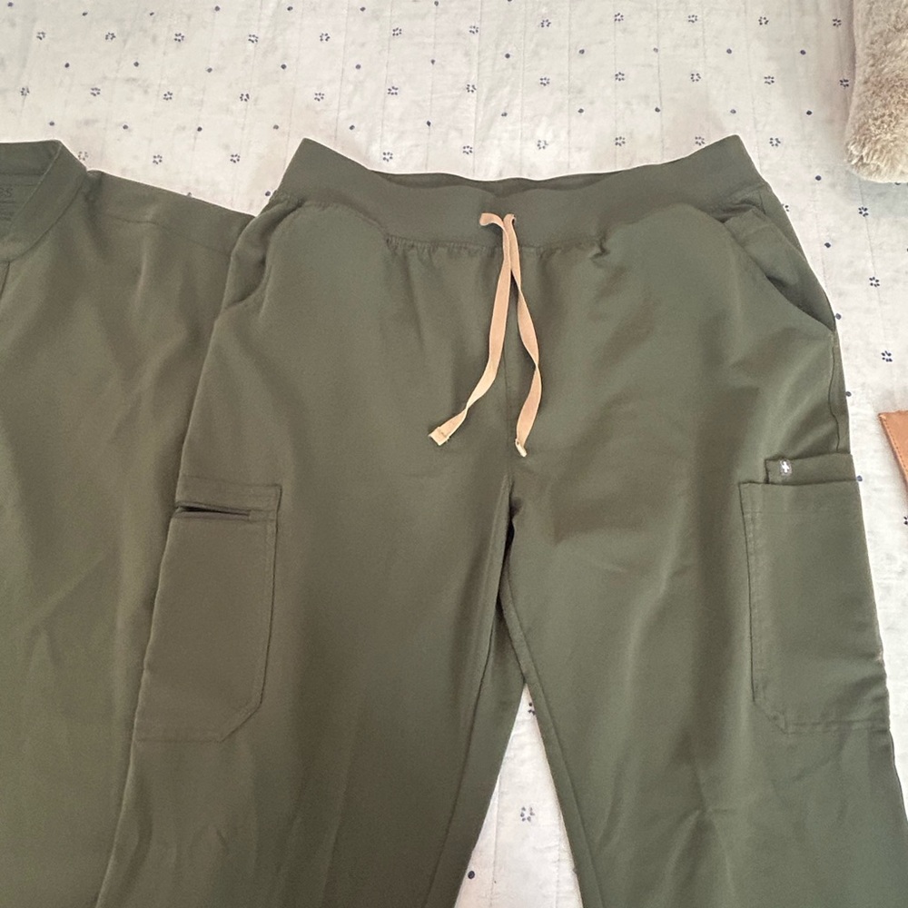 Olive Green Womens scrub set